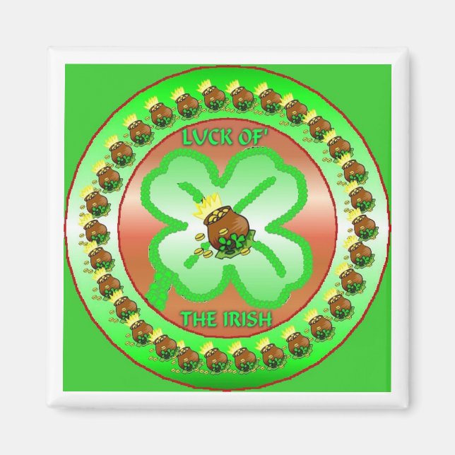 Aimant Plaque shamrock (Devant)