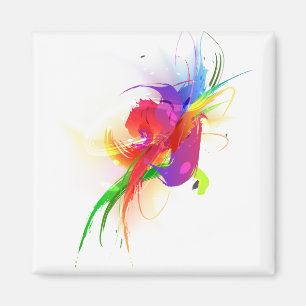 Aimant Plaques de peinture Abstraites Rainbow Lorikeet