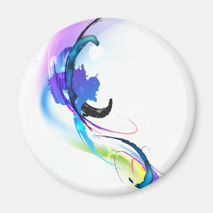 Aimant Plaques de peinture de couleur de matin Abstraites