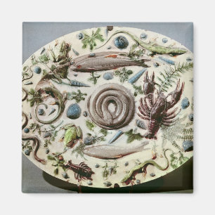 Aimant Plat de Rustique Figuline avec un arrière - plan