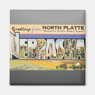 Aimant Plat du nord la ville natale" Nébraska, V "de