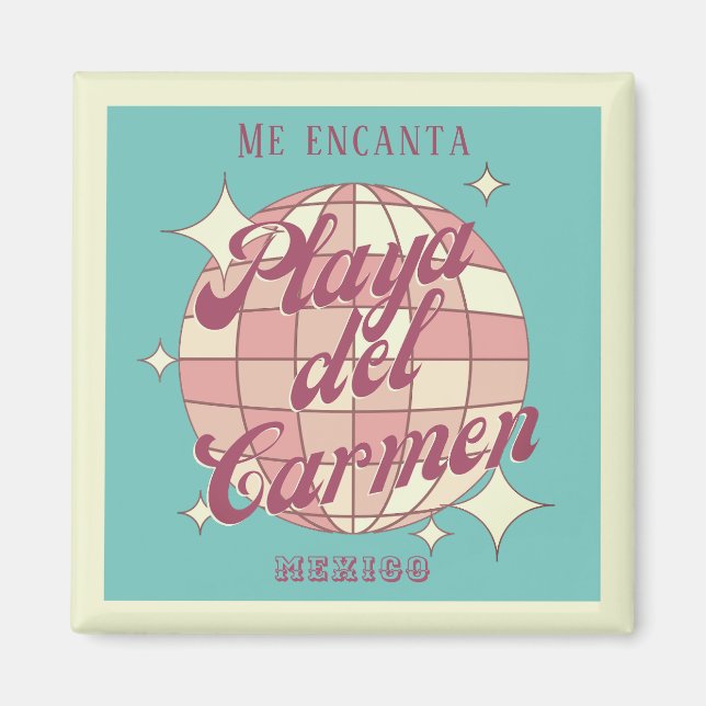 Aimant Playa del Carmen Mexique Décor souvenir rétro (Devant)