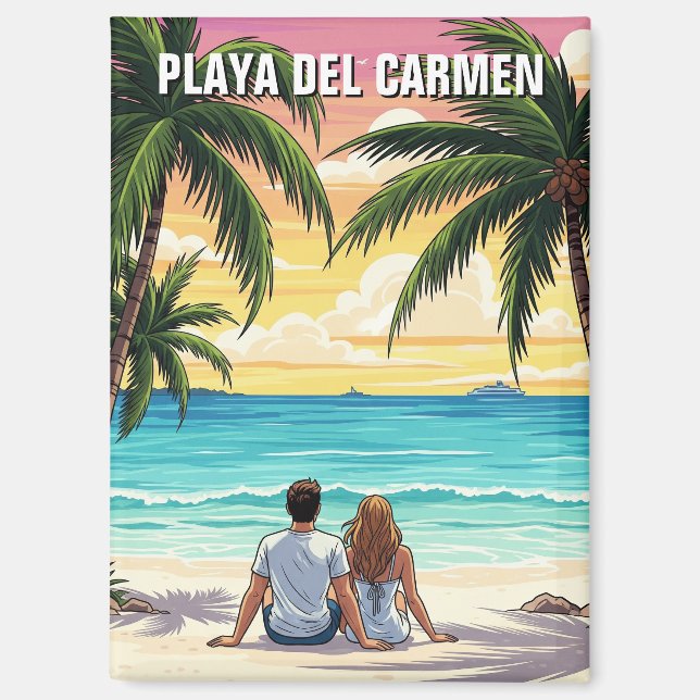 Aimant Playa Del Carmen Mexique Travel Plage (Recto)