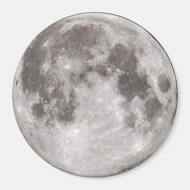 Aimant Pleine Lune sur ciel noir (Devant)
