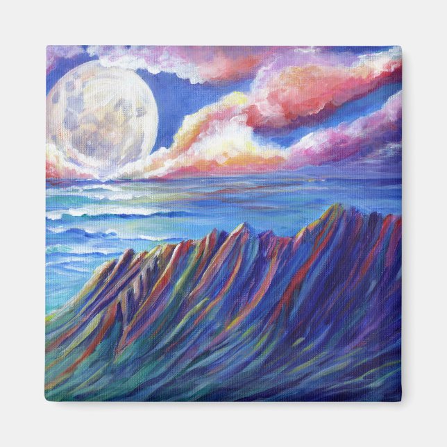 Aimant Pleine lune sur la vallée de Kauai Kalalau (Devant)