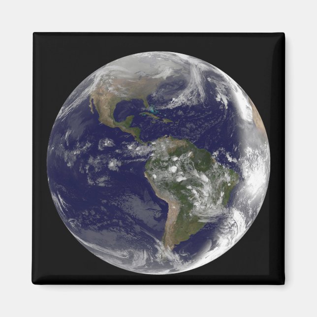 Aimant Pleine Terre montrant l'Amérique du Nord et l'Amer (Devant)