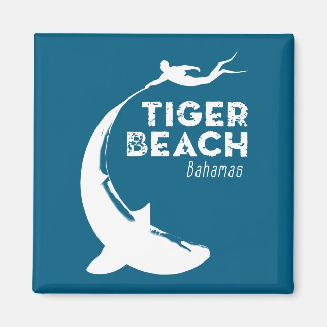 Aimant Plongée avec les requins à Tiger Beach (Devant)