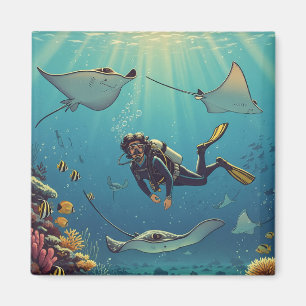 Aimant Plongée avec Stingrays