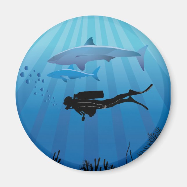 Aimant Plongée de requin Plongée plongée (Devant)