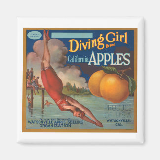 Aimant Plongée Marque California Pommes Fruit Crate La