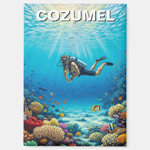 Aimant Plongeur à Cozumel au Mexique