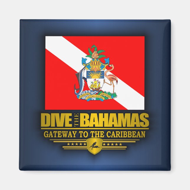 Aimant Plongez aux Bahamas 2 (Devant)