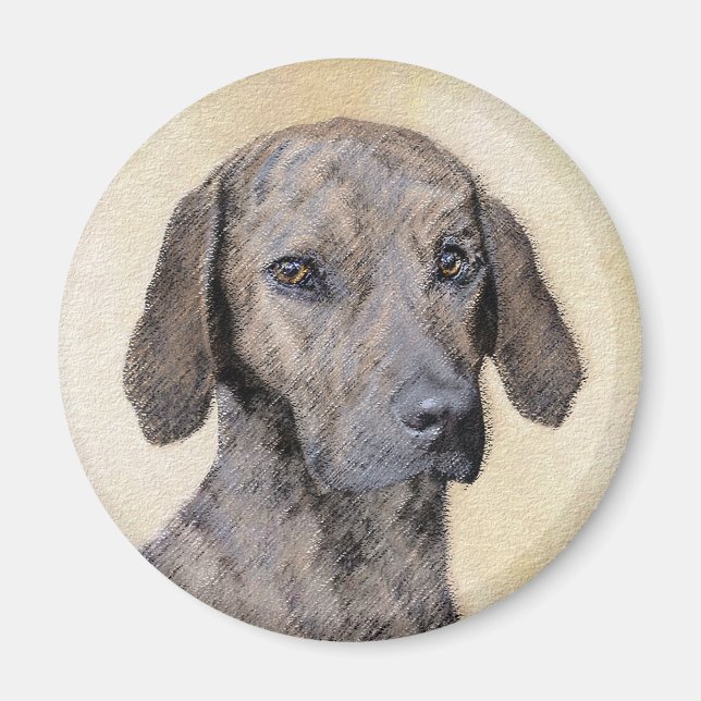 Aimant Plott Peinture - Cute Original Chien Art (Devant)