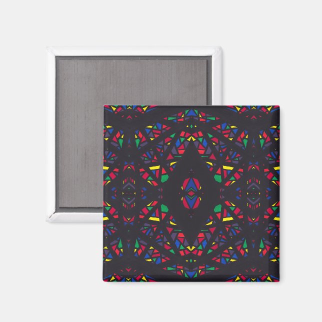 Aimant Pluie spectroscopique Abstrait Gouache Art (Recto/Verso)