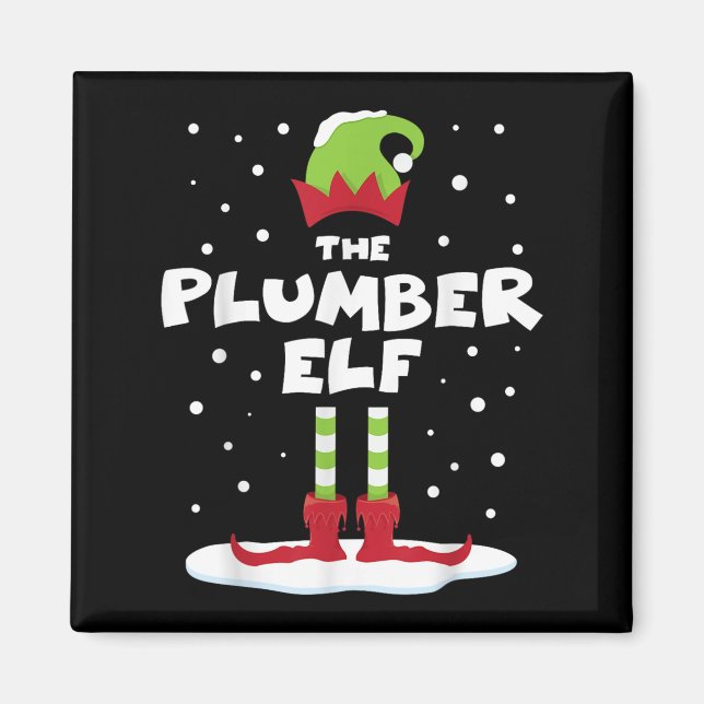 Aimant Plumber Elf Famille Groupe de jumelage vacances No (Devant)
