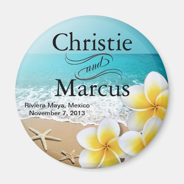 Aimant Plumeria Starfish Beach Tropical Faveur (Devant)