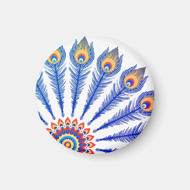 Aimant plumes de paon (Devant)