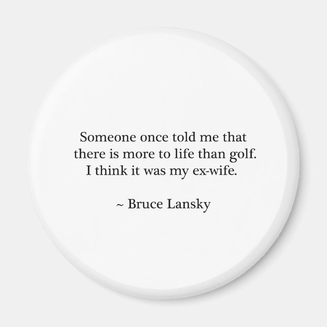 Aimant Plus À La Vie Qu'Au Golf Design (Devant)