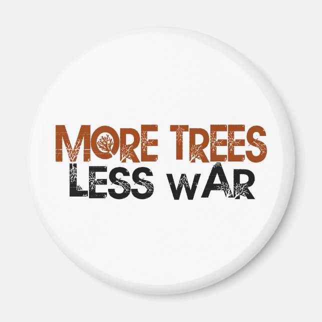 Aimant Plus d'arbres moins de guerre (Devant)