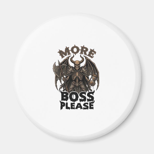 Aimant Plus de Boss S'il Vous Plaît Halloween Démon Squel (Devant)