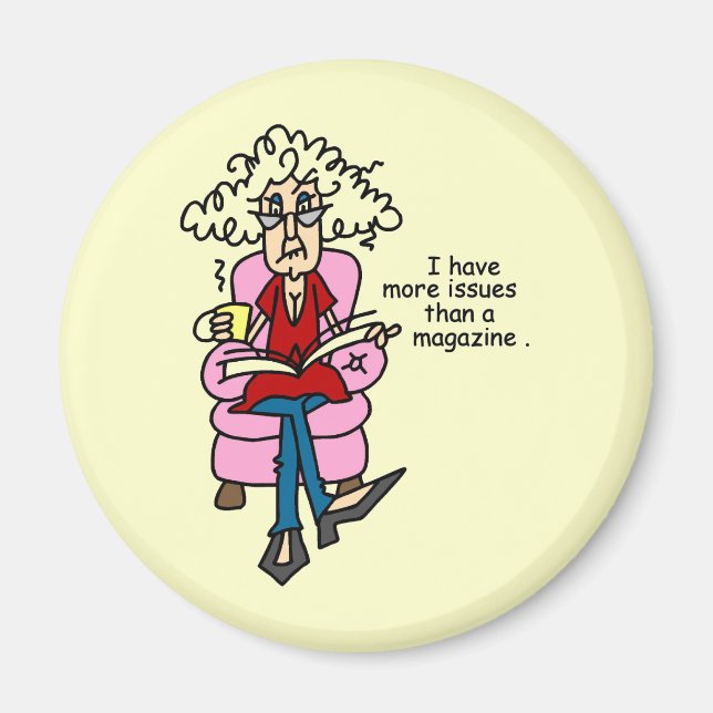 Aimant Plus de numéros qu'un Humour de magazine (Devant)