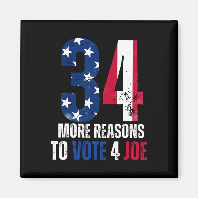 Aimant Plus De Raisons De Voter Pour Joe Funny Pas De Fel (Devant)