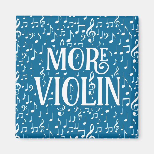 Aimant Plus de violon - Musique Bleu Blanc (Devant)
