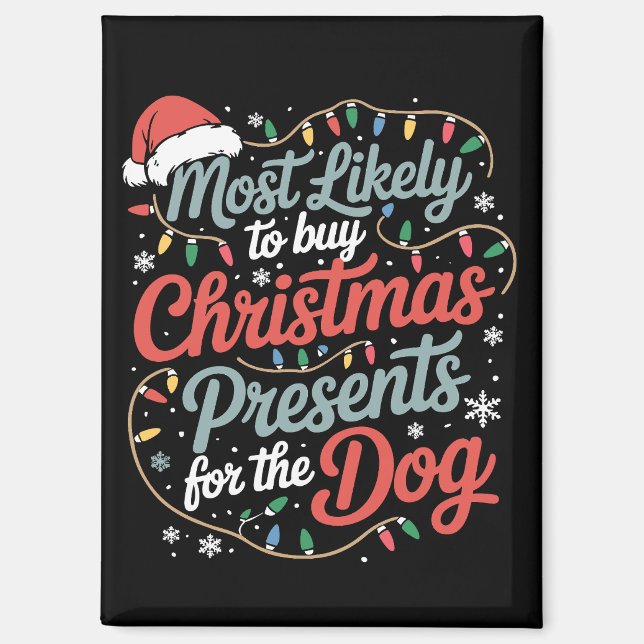 Aimant Plus susceptible d'acheter des cadeaux de Noël pou (Recto)
