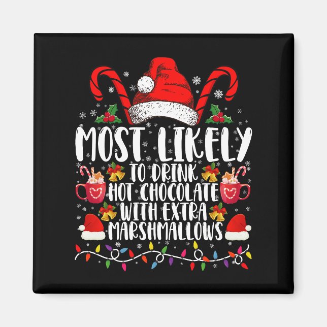 Aimant Plus Susceptible De Boire Des Chamallows Au Chocol (Devant)