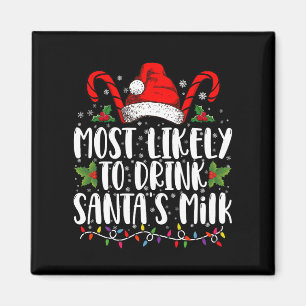 Aimant Plus susceptible de boire le lait du Père Noël Fun