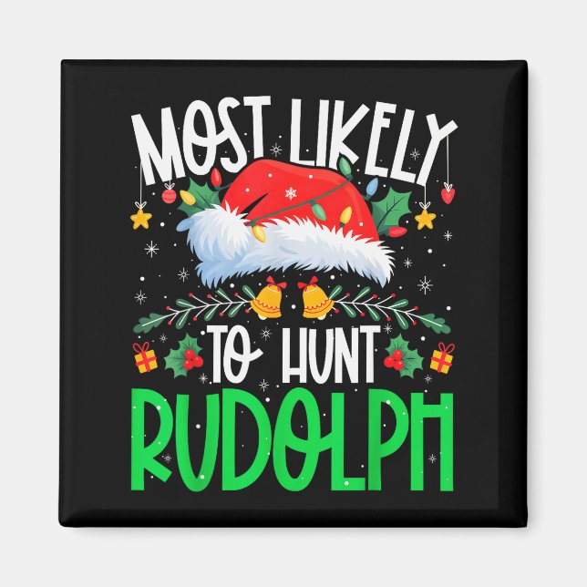 Aimant Plus susceptible de chasser Rudolph Funny Matching (Devant)