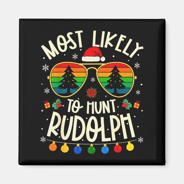 Aimant Plus susceptible de chasser Rudolph Funny Matching (Devant)