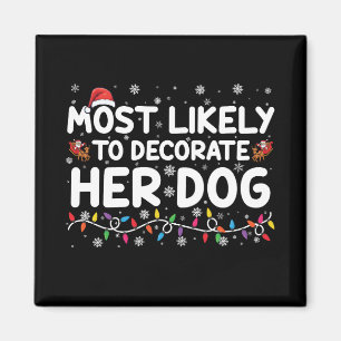 Aimant Plus susceptible de décorer son chien Famille Noël