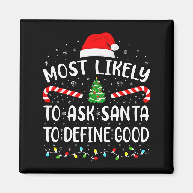 Aimant Plus Susceptible De Demander Au Père Noël De Défin (Devant)
