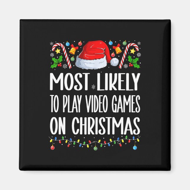 Aimant Plus susceptible de jouer aux jeux vidéo à Noël Dr (Devant)