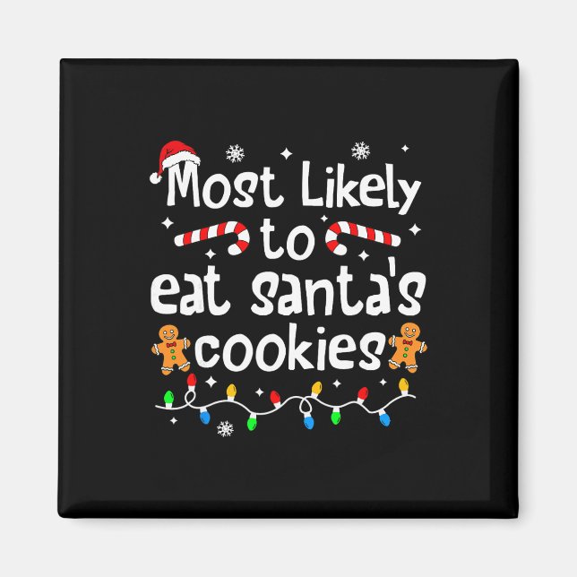 Aimant Plus susceptible de manger les biscuits de Noël du (Devant)