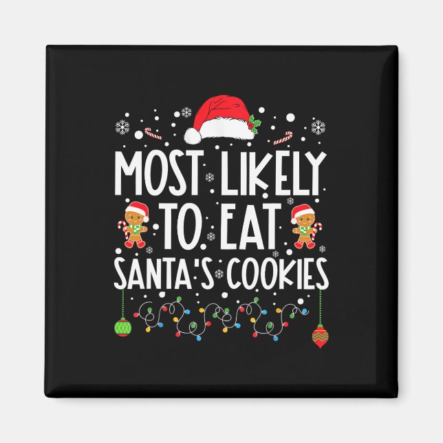 Aimant Plus susceptible de manger les biscuits de Noël du (Devant)