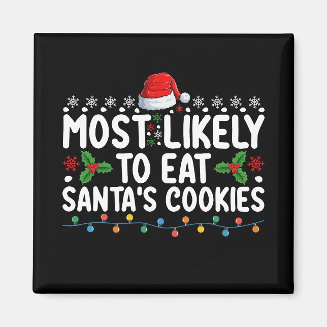 Aimant Plus susceptible de manger les biscuits de Noël du (Devant)