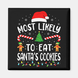 Aimant Plus Susceptible De Manger Les Cookies De Santa En