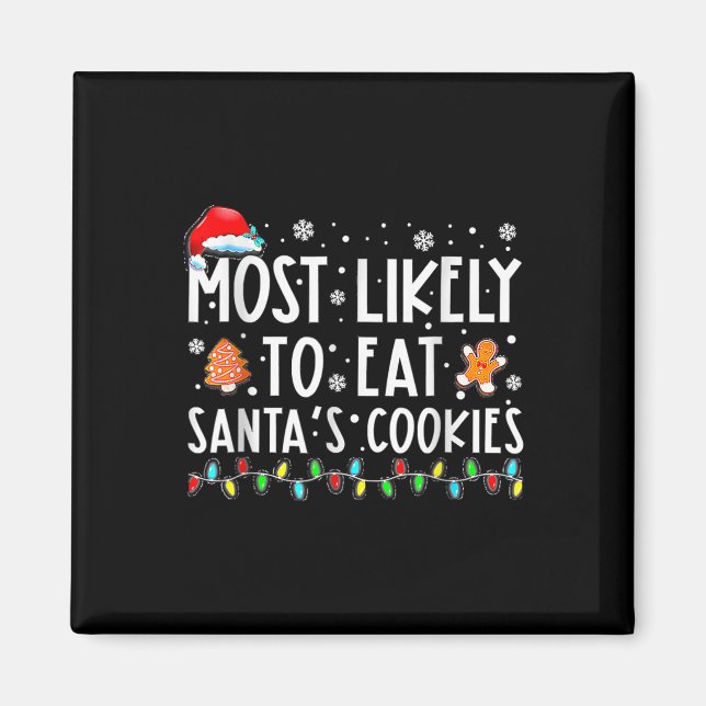 Aimant Plus susceptible de manger les cookies de Santa Fa (Devant)