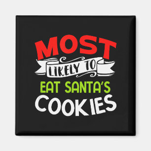 Aimant Plus susceptible de manger les cookies du Père Noë
