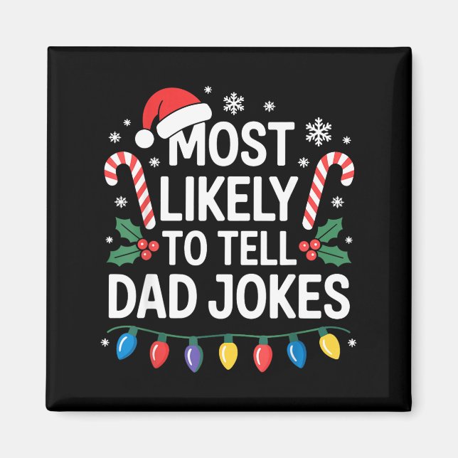 Aimant Plus susceptible de raconter des blagues de papa d (Devant)