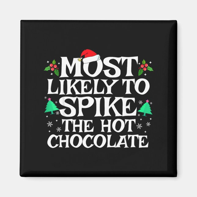 Aimant Plus susceptible de Ske le chocolat chaud drôle de (Devant)