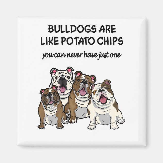 Aimant Plusieurs Bulldogs EBD Foster Faille (Devant)