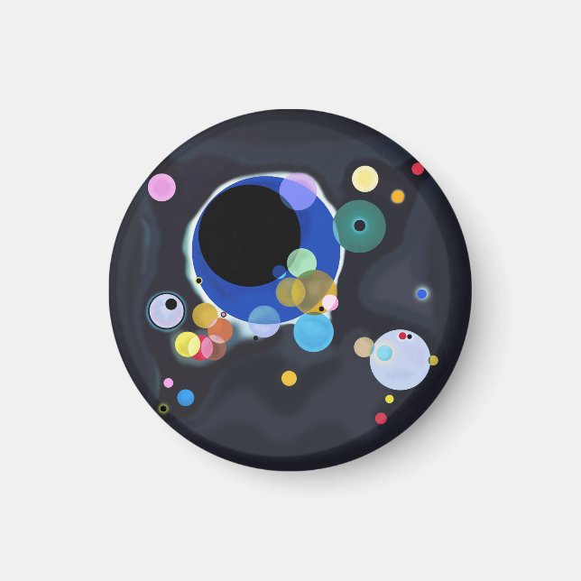 Aimant Plusieurs Cercles, Vassily Kandinsky en numérique (Devant)
