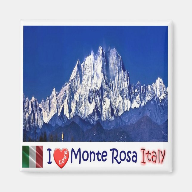 Aimant PMT021 MONTE ROSA I Love, Italie, Frigo (Devant)