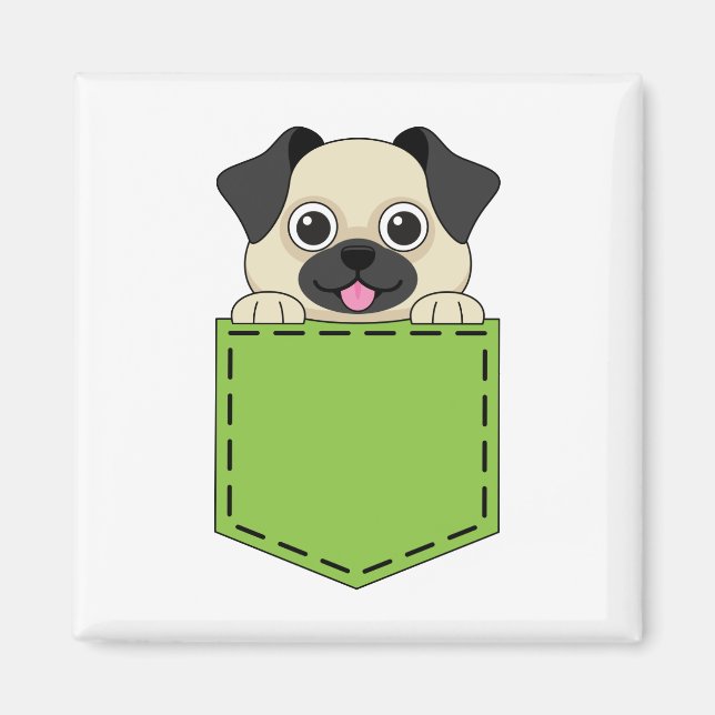Aimant Poche animal chien (Devant)