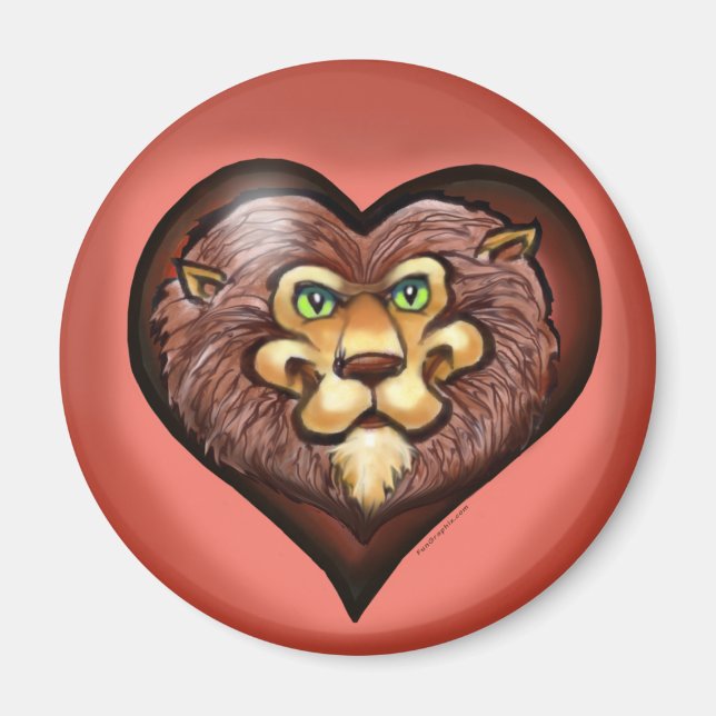 Aimant Poche de coeur Lion Tee (Devant)