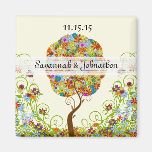 Aimant Poche de forêt enchantée Arbre à conte de fées flo