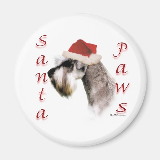 Aimant Poches Père Noël Schnauzer Miniature (Devant)
